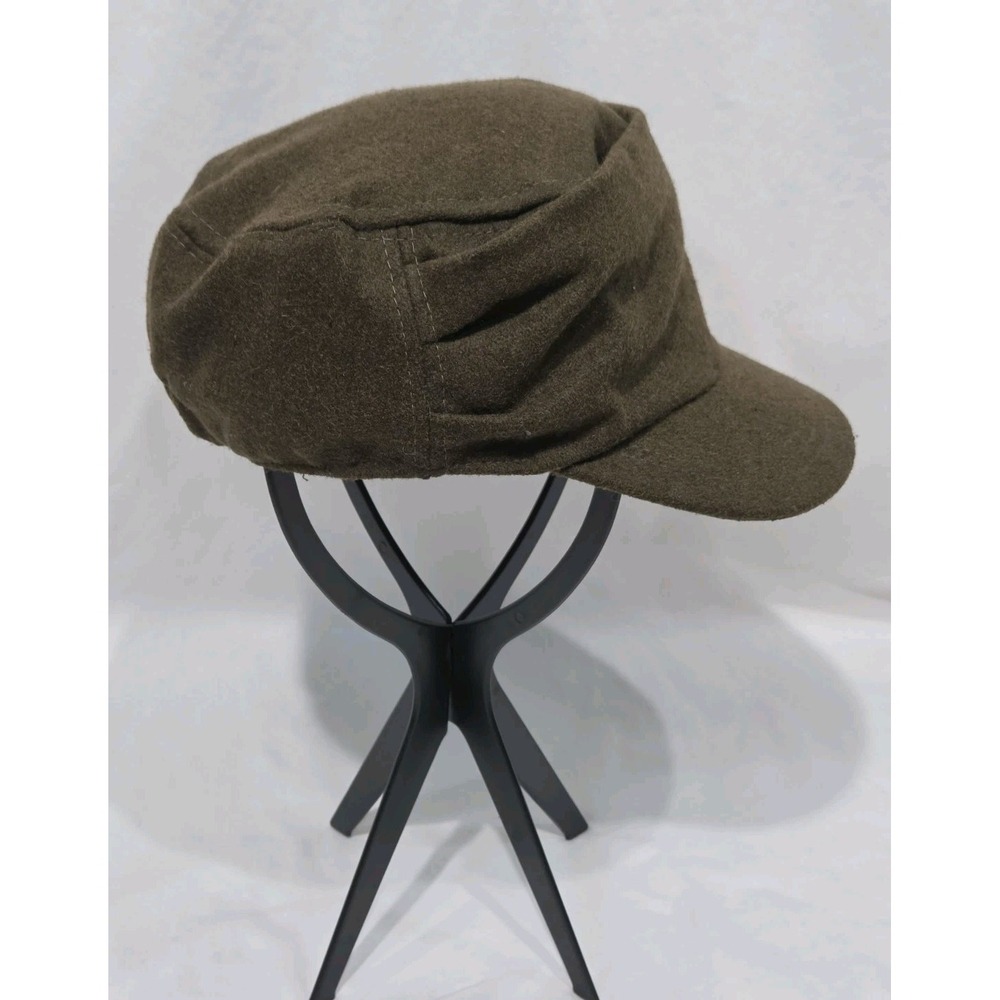 Scala Pronto Cadet Hat Mens OS Stretch fit Olive Green Wool Blend Military Cap
